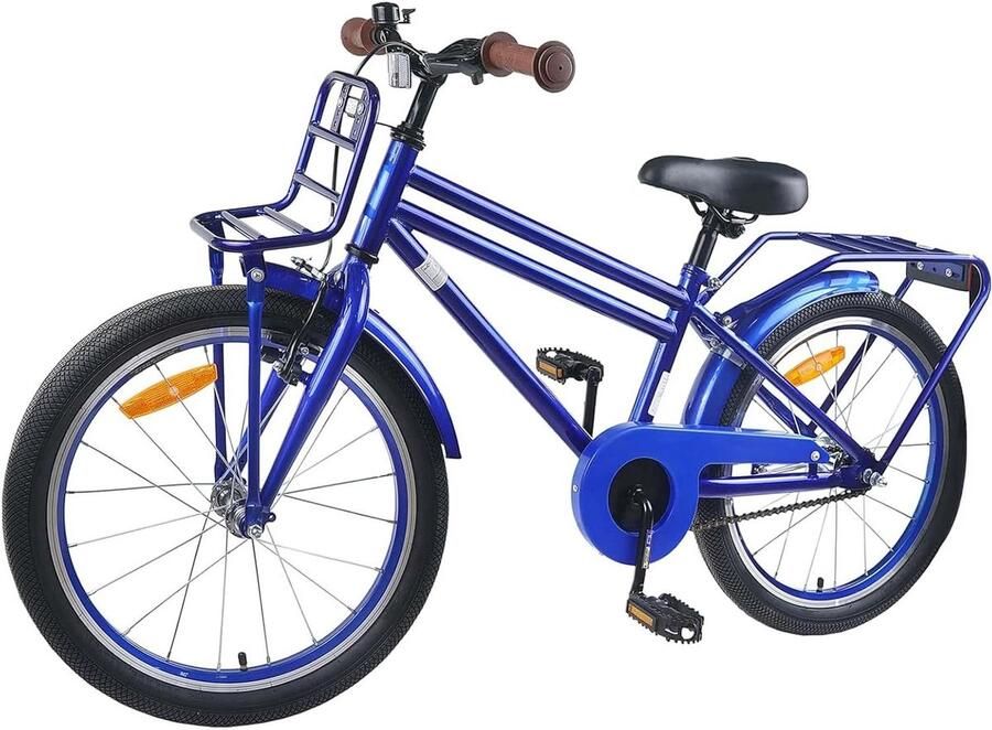 Kinderfiets sfiets sfiets Veilig Fietsen Stalen Frame 18 inch Donkerblauw