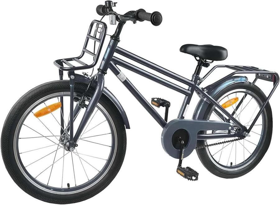 Kinderfiets sfiets sfiets Veilig Fietsen Stalen Frame 20 inch Donkergrijs