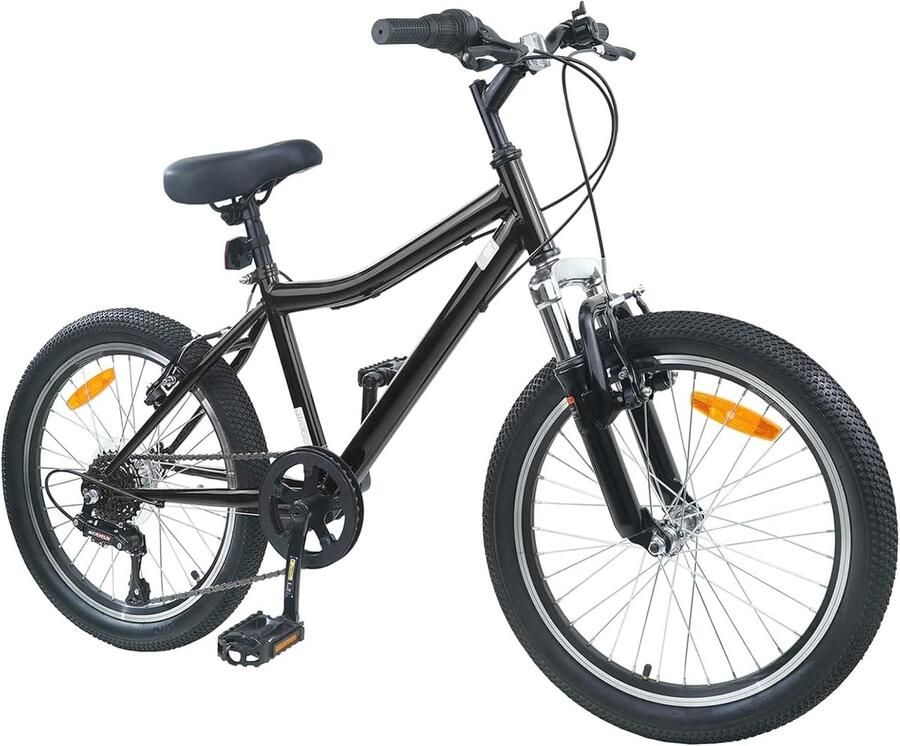 Kinderfiets sfiets sfiets Veilig Fietsen Traploos Verstelbaar 20 inch Zwart
