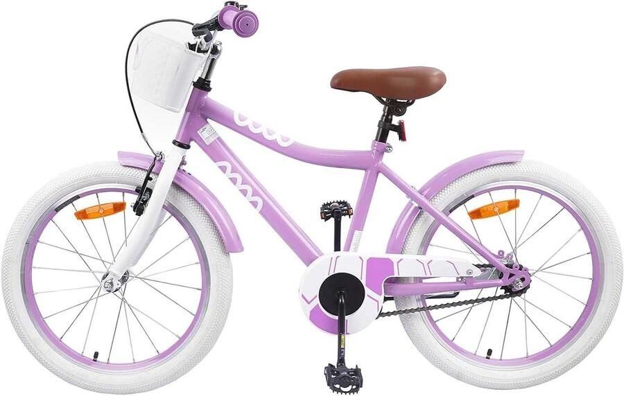 Kinderfiets sfiets sfiets Veilig Fietsen Verstelbaar Stuur Zadel 20 inch Paars