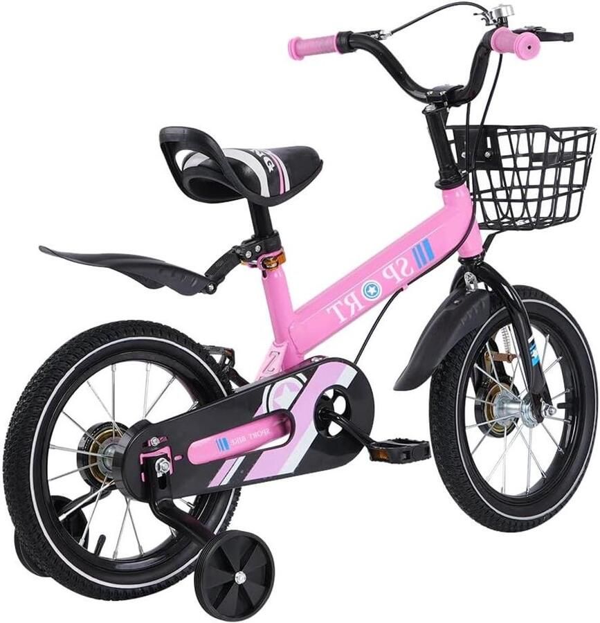 Kinderfiets sfiets sfiets Veilig Leren Fietsen Dubbele Rem 305 cm Roze