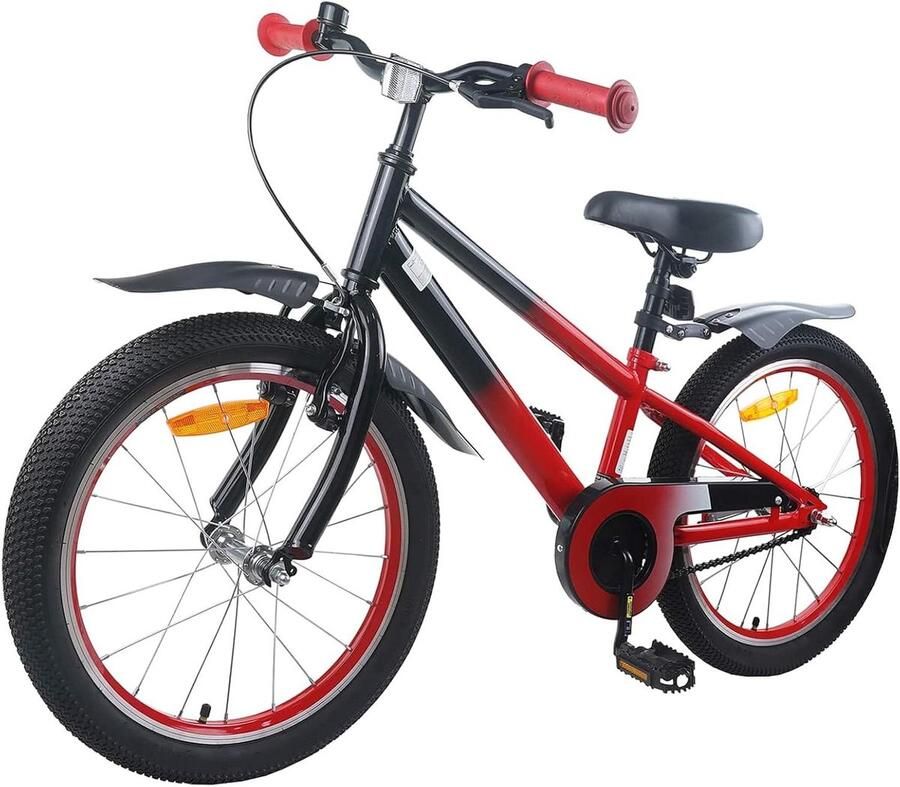 Kinderfiets sfiets sfiets Veilig leren fietsen Stabiele stalen constructie 22 inch Blauw zwart