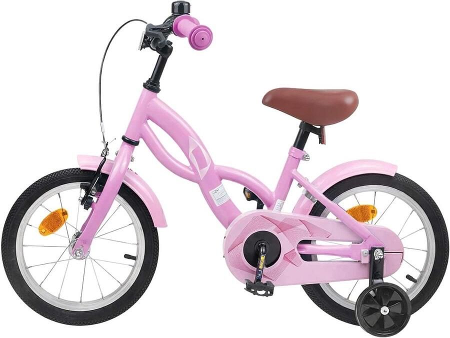 Kinderfiets sfiets sfiets Veilig Leren Fietsen Verstelbaar Zadel Handvatten 16 Inch Lichtroze