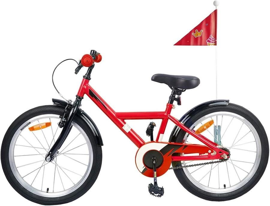 Kinderfiets sfiets sfiets Vrije Tijd Robuust Stalen Frame 20 inch Rood