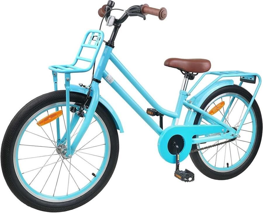 Kinderfiets Jeugdfiets Kinderloopfiets Buiten Spelen Robuust Stalen Frame 18 inch Hemelsblauw