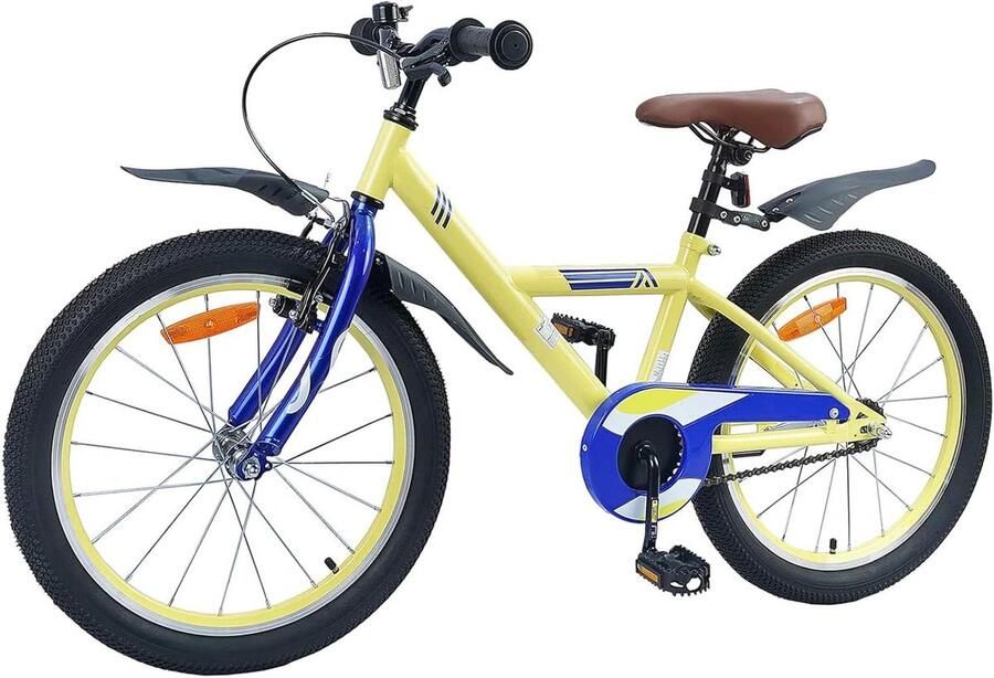 Kinderfiets sfiets sfiets Vrije Tijd Stalen Frame 18 inch Geel