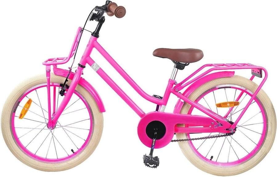 Kinderfiets sfiets sfiets Zomer Avonturen Stalen Frame 20 Inch Donkerroze