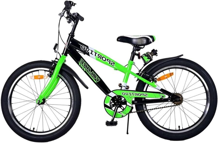 Kinderfiets Jongensfiets Naar school fietsen Twee handremmen 20 inch Groen