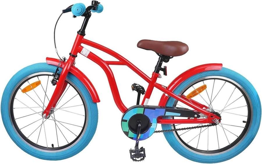 Kinderfiets Jongensfiets Peutersfiets Buiten Spelen Stalen Frame 18 Inch Rood