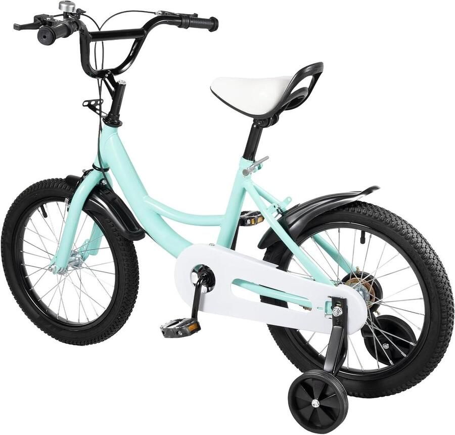 Kinderfiets Jongensfiets Speelfiets Buiten Spelen Verstelbaar Zadel Stuur 16 inch Groen