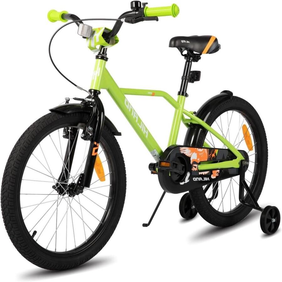 Kinderfiets Jongensfiets Veilig Fietsen Dubbele Remmen 20 inch Groen