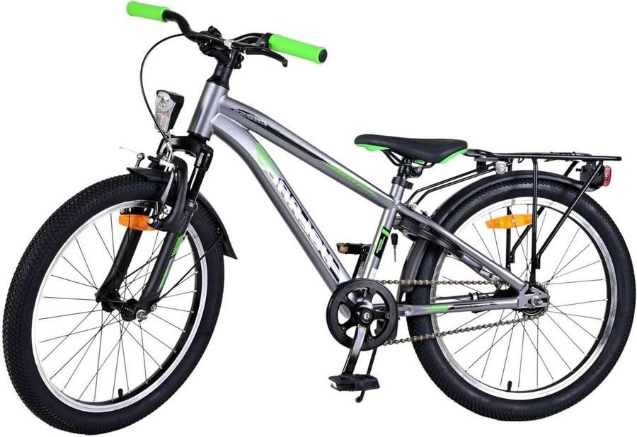 Kinderfiets Jongensfiets Veilig Fietsen Hand- en terugtraprem 20 inch Donkergrijs