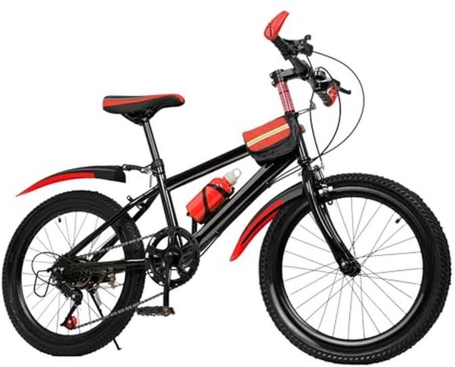 Kinderfiets Jongensmeisjesfiets Buiten Fietsen Schokbestendig Frame 20 Inch Rood