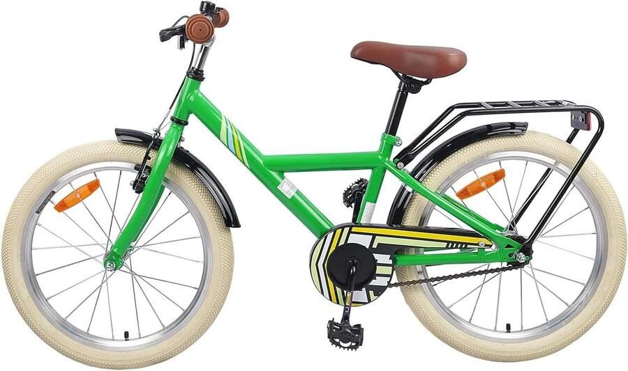 Kinderfiets Jongensmeisjesfiets Buitenplezier Verstelbaar stuur zadel 24 Inch Groen - Foto 1