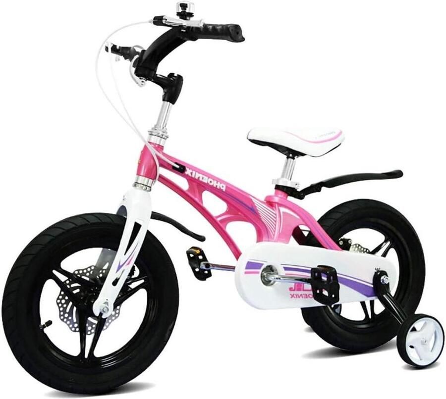 Kinderfiets Jongensmeisjesfiets Leren Fietsen Lichtgewicht Magnesiumframe 18 inch Roze