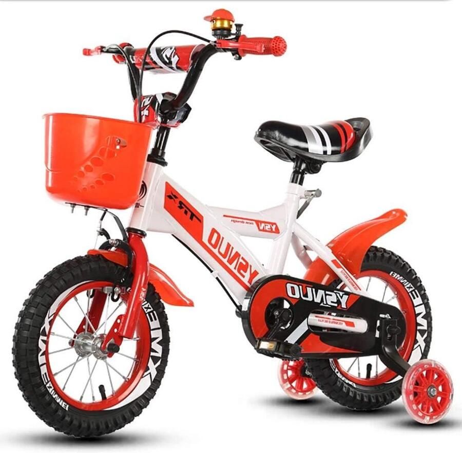 Kinderfiets Jongensmeisjesfiets Leren Fietsen Stabiel Koolstofstaal Frame 16 inch Veelkleurig