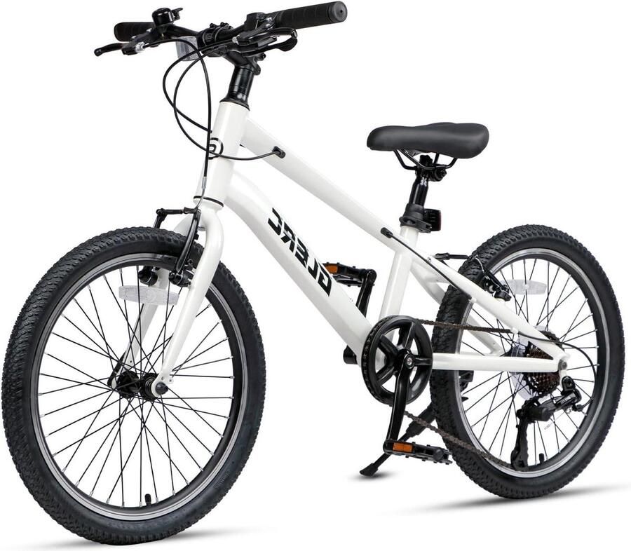 Kinderfiets Jongerenfiets Fietsen en Ontdekken Robuust Koolstofstaal Frame 20 en 24 inch Wit