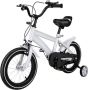 Kinderfiets – Kinderfiets vanaf 3 jaar – Loopfiets – Met Wieltjes – 14 Inch – Sportief – In Hoogte Verstelbaar – Voor en - Thumbnail 1