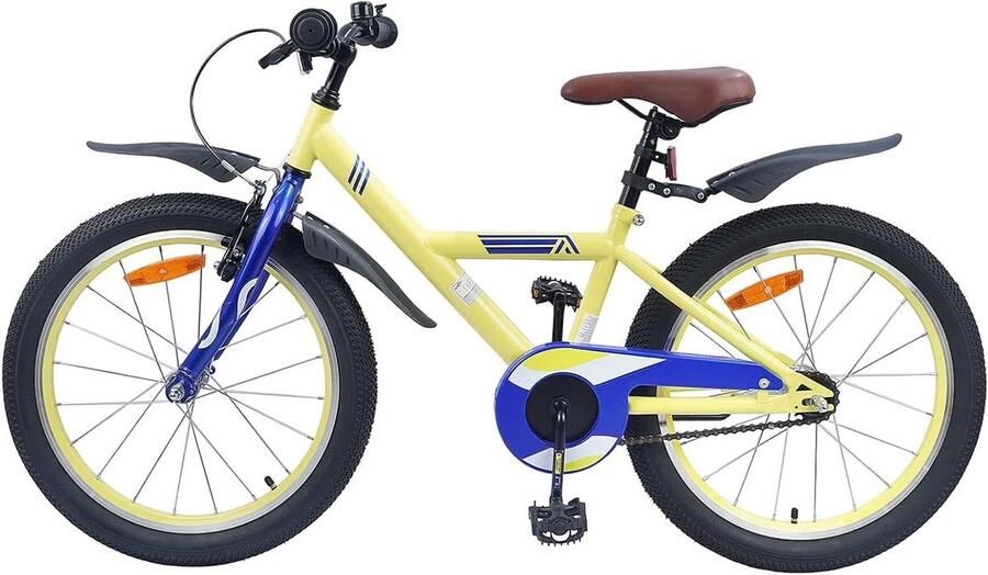 Kinderfiets sfiets sfiets Lekker Fietsen Verstelbare Handvatten 20 Inch Geel