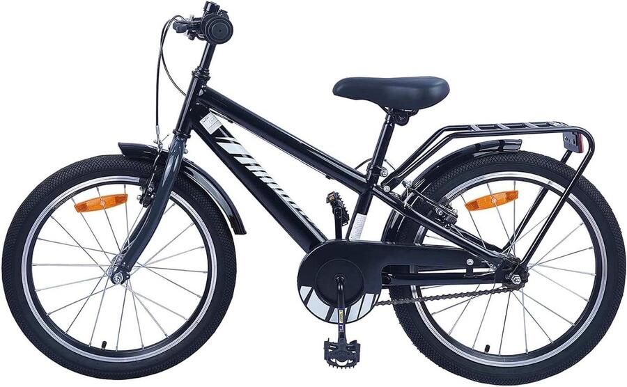 Kinderfiets Klassiek Jeugdfiets Stalen Fiets Buiten Spelen Stevige Constructie 137 x 54 x 79 cm Zwart