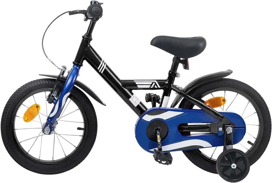 Kinderfiets Klassieke fiets Buiten spelen Dubbel remsysteem 16 inch Zwart