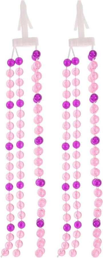Kinderfiets Lintjes Stuurversiering Kwastjes Fiets Decoreren Met Parels 22 cm Roze