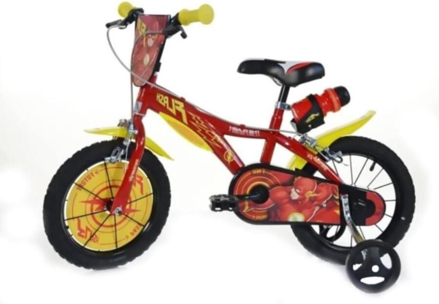 Kinderfiets Loopfiets Leren Fietsen Afneembare Steunwielen 16 inch Rood