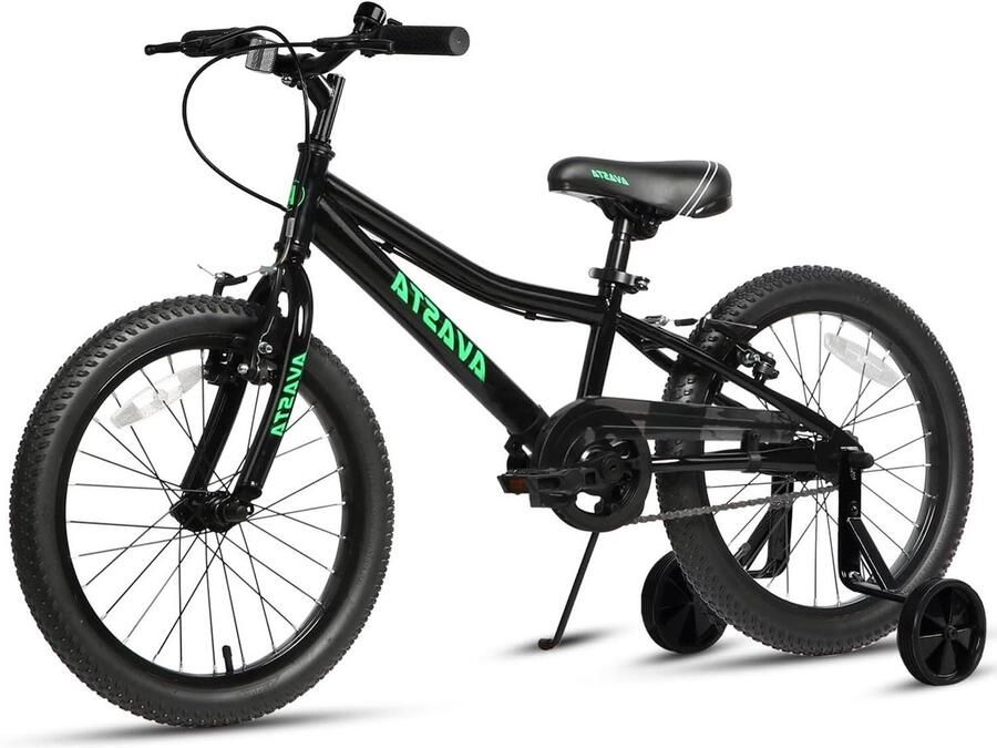 Kinderfiets Loopfiets Buiten spelen Dubbele V-rem 18 inch Zwart