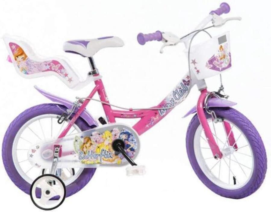 Kinderfiets Loopfiets Buiten spelen Lichtgewicht frame 14 inch Paars Roze