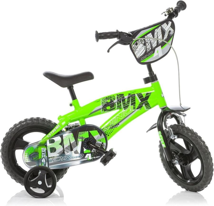 Kinderfiets Loopfiets Buiten spelen Met steunwielen 12 inch Groen