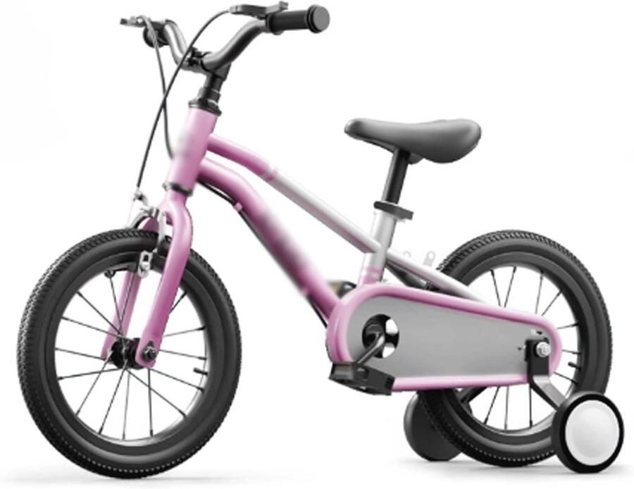Kinderfiets Loopfiets Buiten Spelen Met Zijwieltjes 12 inch Roze