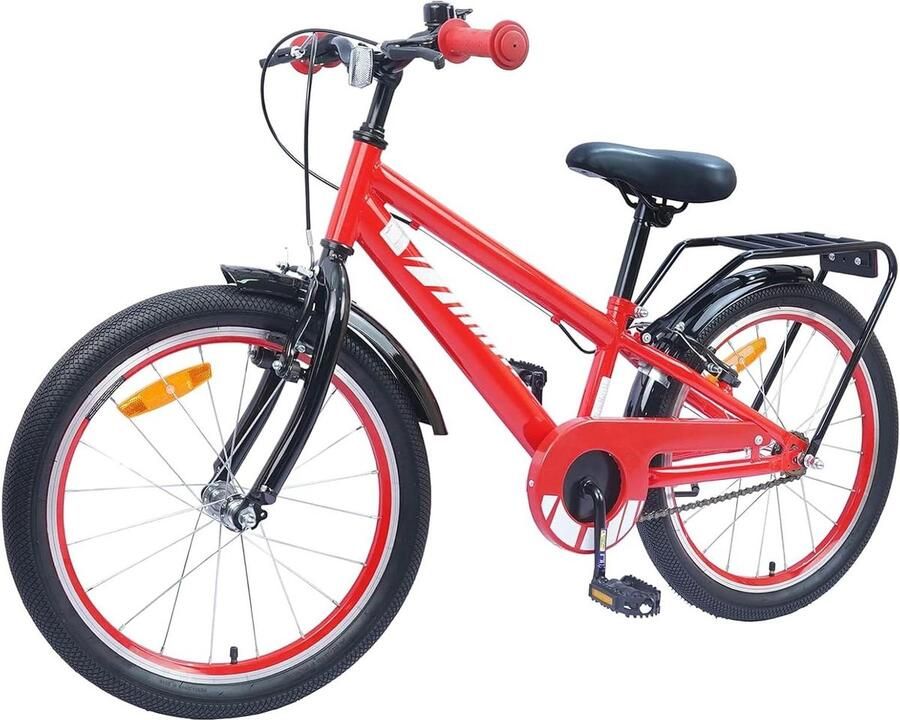 Kinderfiets Loopfiets Buiten spelen Stabiel stalen frame 18 inch Rood