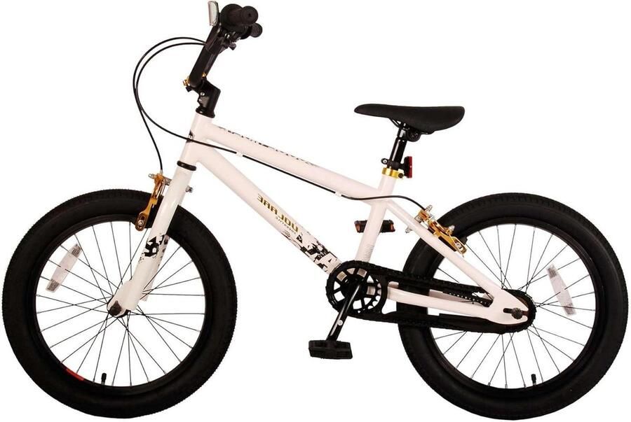 Kinderfiets Loopfiets Buiten spelen Twee handremmen 18 Inch Wit