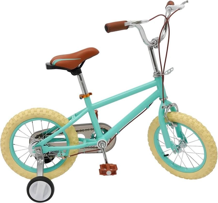 Kinderfiets Loopfiets Buiten spelen Verstelbare hoogte 14 inch Blauw groen