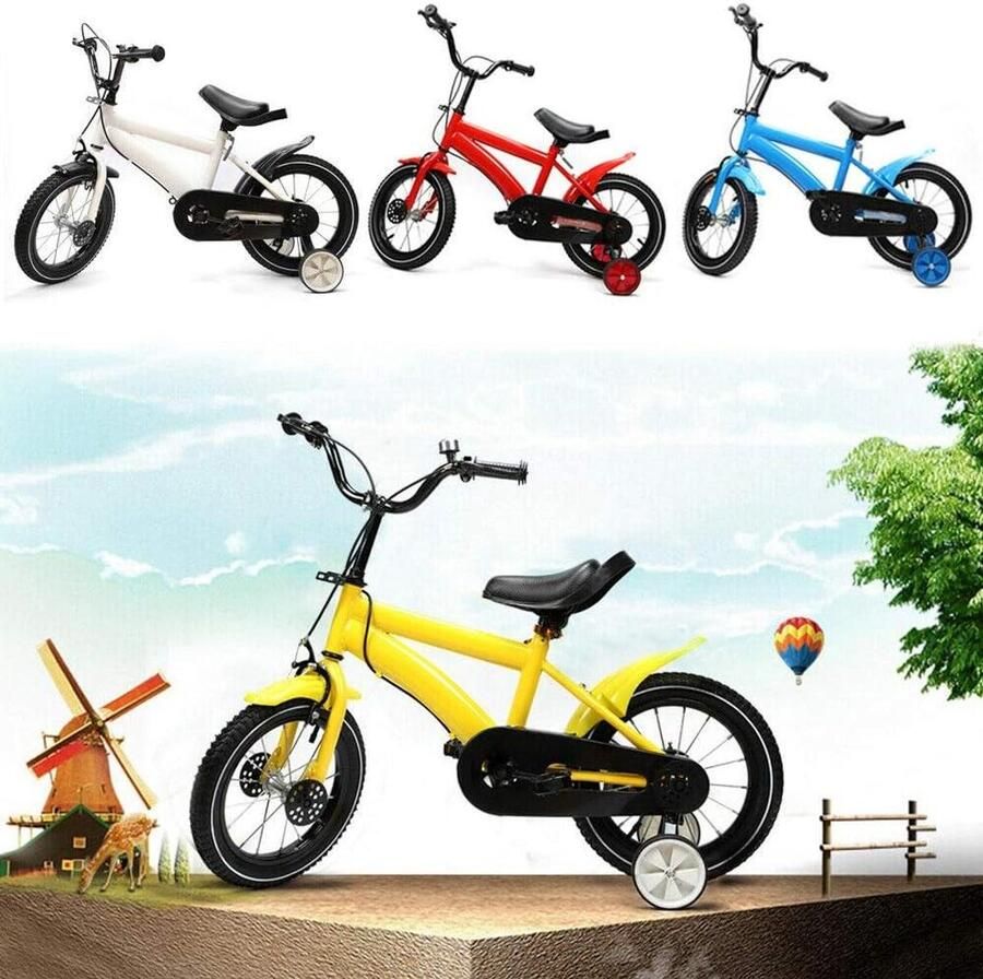 Kinderfiets Loopfiets Cruiser Veilig Leren Fietsen Verstevigd Frame 14 inch Geel