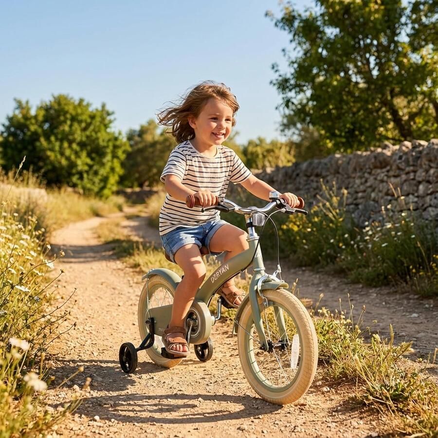 Kinderfiets Loopfiets Driewieler Leren Fietsen 3-in-1 Ontwerp 12 Inch Groen