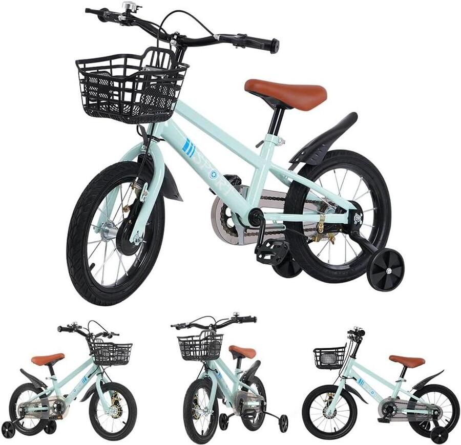 Kinderfiets Loopfiets Eerste fiets Inclusief mand 12 tot 18 inch Blauw