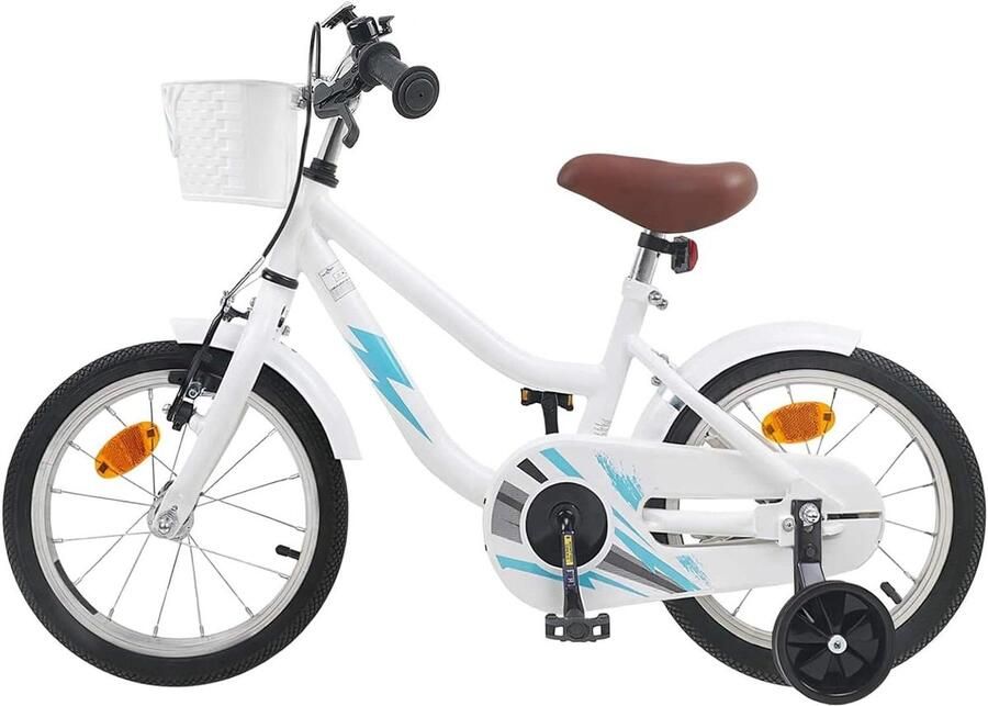 Kinderfiets Loopfiets Peuter Leren Fietsen Verstelbaar Stuur 14 inch Wit