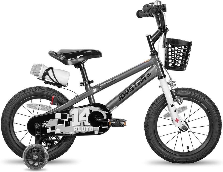 Kinderfiets Loopfiets Eerste fietservaring Met stabilisator 14 inch Grijs