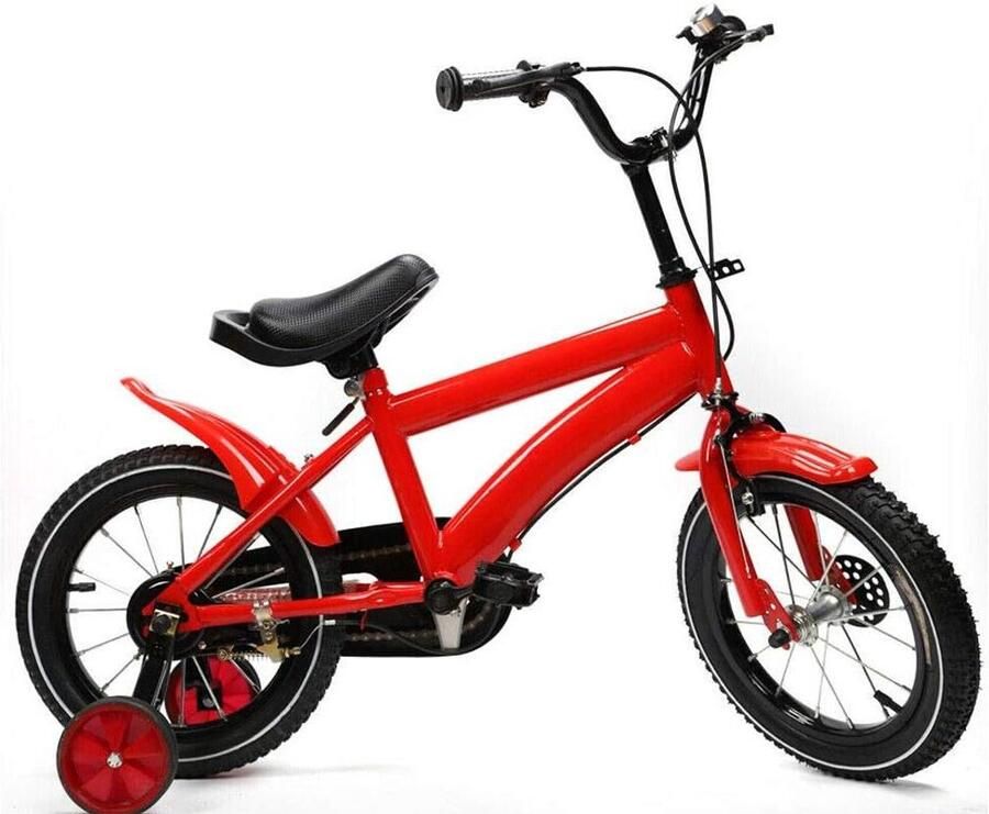 Kinderfiets Loopfiets Eerste Fietservaring Stevig Koolstofstaal Frame 14 Inch Multicolor