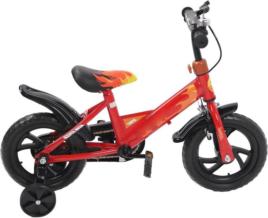Kinderfiets Loopfiets Eerste Ritjes Veilige Driehoek Structuur 12 Inch Rood