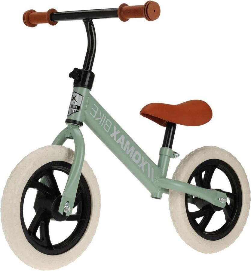 Kinderfiets Loopfiets Eerste Ritjes Verstelbaar Zadel 12 Inch Mat Groen