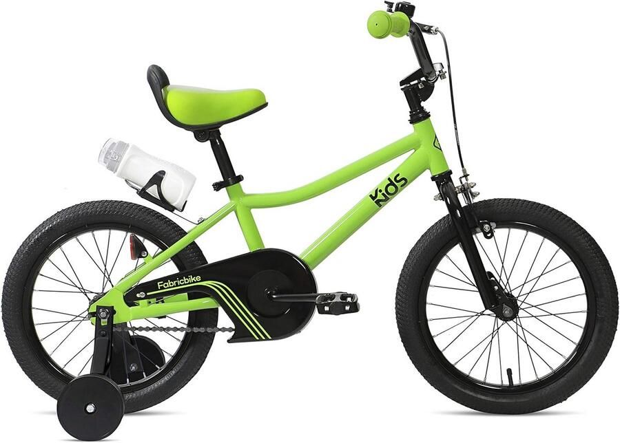 Kinderfiets Loopfiets Eerste Trapjes Leren Met Zijwieltjes 16 Inch Lichtgroen