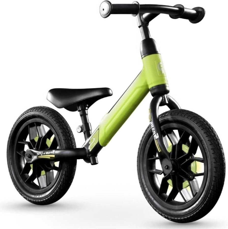 Kinderfiets Loopfiets Evenwicht Leren Ledverlichting Wielen 12 inch Groen