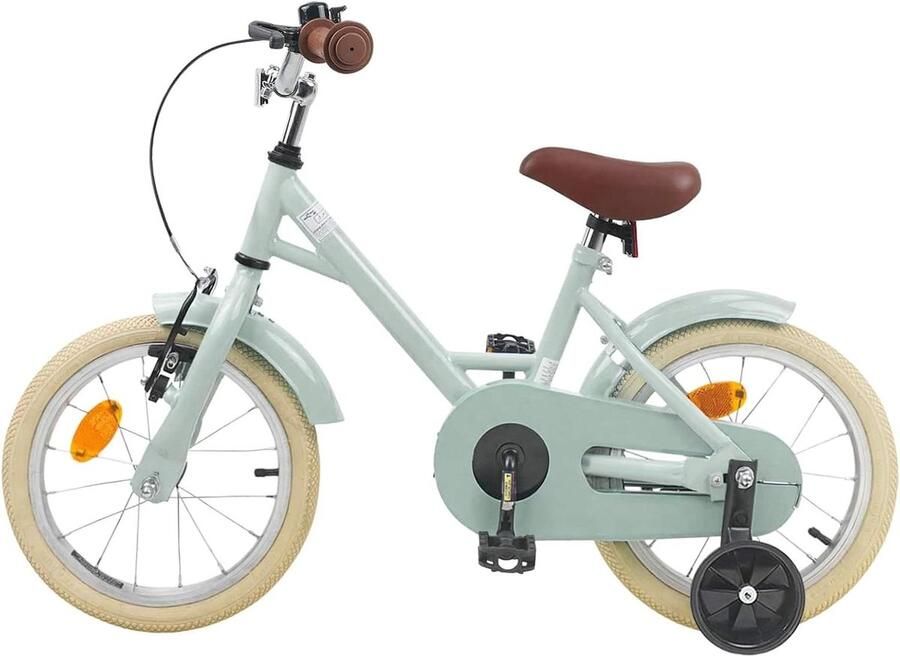 Kinderfiets sfiets sfiets Buitenrijden Klassiek ontwerp 16 inch Lichtgroen