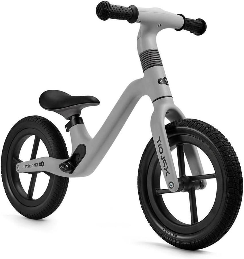 Kinderfiets Loopfiets Kinderen Balans Ontwikkelen Lichtgewicht Nylon Frame 12 Inch Wielen Grijs
