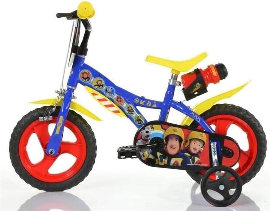 Kinderfiets Loopfiets Kinderfiets Leren Fietsen Brandweer Thema 12 inch Rood