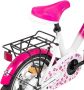 Kinderfiets Loopfiets Kleuterfiets met Zijwielen Inclusief Bel & Achterrek Leuke Fiets voor en van 2-7 Jaar 14inch Metaal Roze - Thumbnail 1