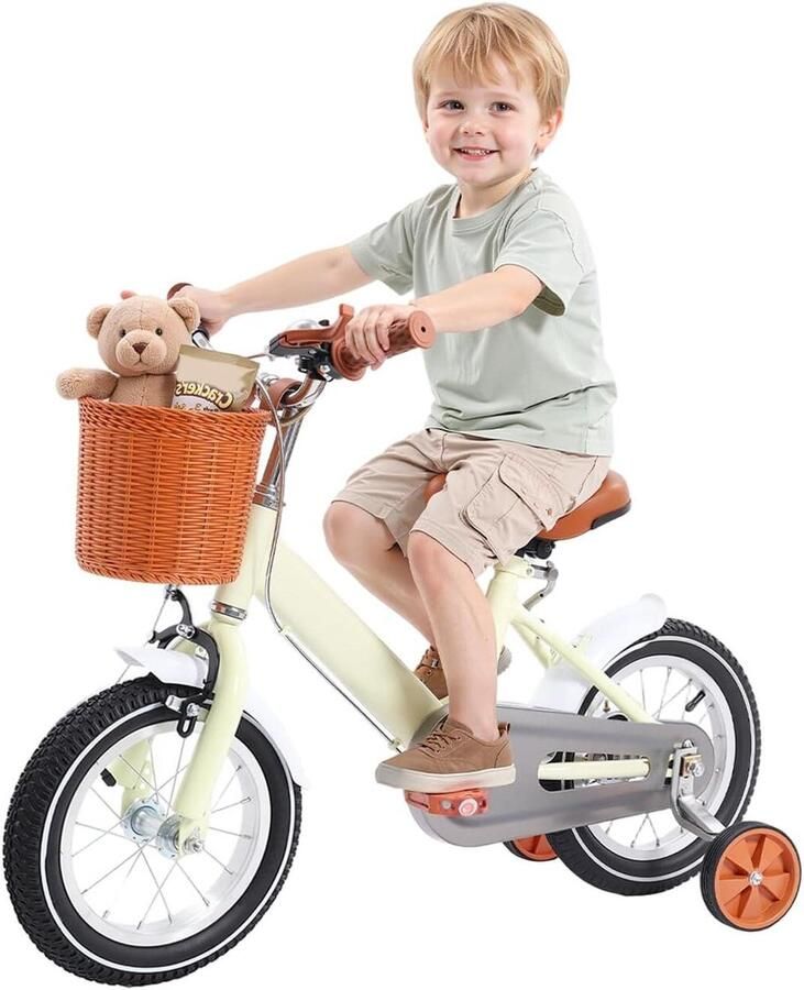 Kinderfiets Loopfiets Leren Fietsen 2-in-1 Leermodus 12 inch Geel
