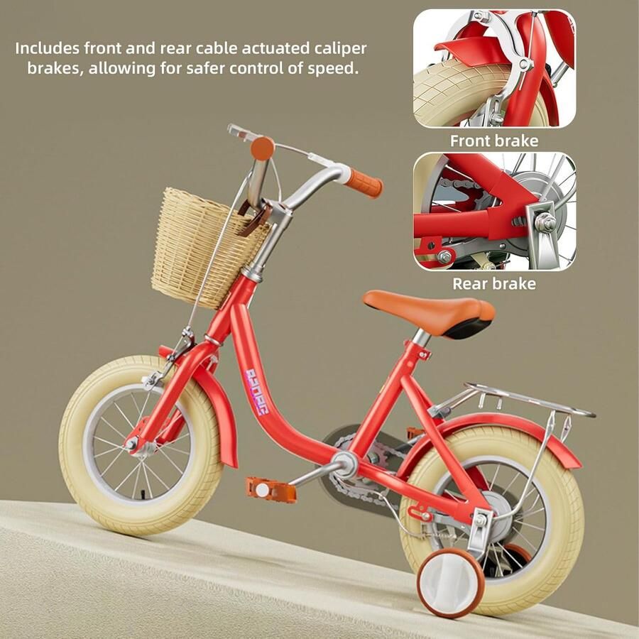 Kinderfiets Loopfiets Leren fietsen Afneembare d 9.16 kg Rood